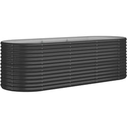 vidaXL Lit surélevé de jardin Acier enduit de poudre Anthracite