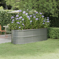 Vidaxl - Lit surélevé de jardin Acier enduit de poudre Argenté