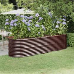 Vidaxl - Lit surélevé de jardin Acier enduit de poudre marron