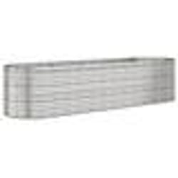 vidaXL Lit surélevé de jardin Acier enduit de poudre Argenté - TU