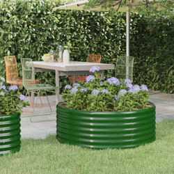 Vidaxl - Lit surélevé de jardin Acier enduit de poudre 100x100x36cm Vert