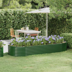 Vidaxl - Lit surélevé de jardin Acier enduit de poudre 249x100x36cm Vert