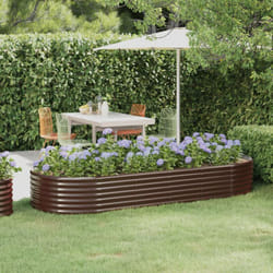 Vidaxl - Lit surélevé de jardin Acier enduit de poudre marron