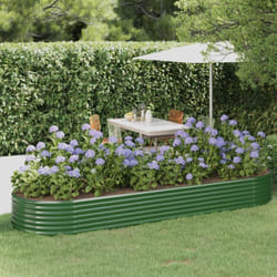 Vidaxl - Lit surélevé de jardin Acier enduit de poudre 322x100x36cm Vert