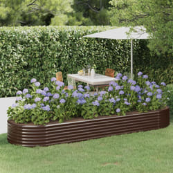 Vidaxl - Lit surélevé de jardin Acier enduit de poudre marron