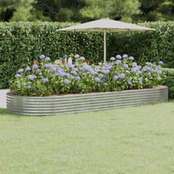 Vidaxl - Lit surélevé de jardin Acier enduit de poudre Argenté