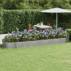 Vidaxl - Lit surélevé de jardin Acier enduit de poudre Argenté