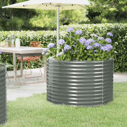 Vidaxl - Lit surélevé de jardin Acier enduit de poudre 100x100x68cm gris