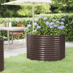vidaXL Lit surélevé de jardin Acier Marron