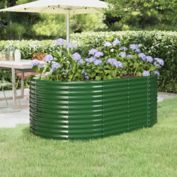 vidaXL Lit surélevé de jardin Acier enduit de poudre 175x100x68cm Vert - TU