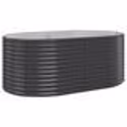 vidaXL Lit surélevé de jardin Acier enduit de poudre Anthracite - TU