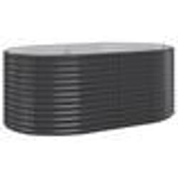 vidaXL Lit surélevé de jardin Acier enduit de poudre Anthracite - TU