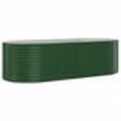 vidaXL Lit surélevé de jardin Acier enduit de poudre 249x100x68cm Vert - TU