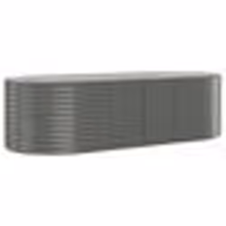 vidaXL Lit surélevé de jardin Acier enduit de poudre 249x100x68cm gris - TU