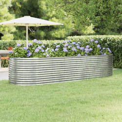 Vidaxl - Lit surélevé de jardin Acier enduit de poudre Argenté