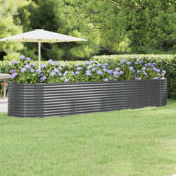 vidaXL Lit surélevé de jardin Acier enduit de poudre Anthracite - TU