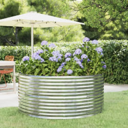 vidaXL Lit surélevé de jardin - Argenté acier
