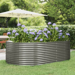 vidaXL Lit surélevé de jardin Gris