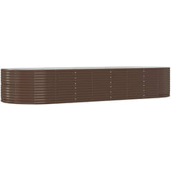 Lit Surélevé De Jardin Marron Acier Galvanisé Vidaxl