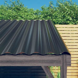 vidaXL Panneaux de toit 12 pcs Acier enduit poudre Anthracite 60x36 cm