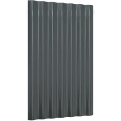 Vidaxl - Panneaux de toit 36 pcs Acier galvanisé Anthracite 60x36 cm