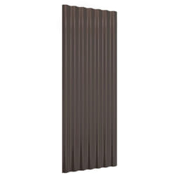 Panneaux de toit 12 pcs Acier enduit de poudre Marron 100x36 cm Vidaxl