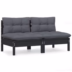 VidaXL 3095996, 2 siège(s), Noir, 635 mm, 635 mm, 625 mm
