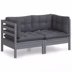 VidaXL 3096012, 2 siège(s), Gris, 635 mm, 635 mm, 625 mm