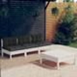 vidaXL Salon de jardin 4 pcs avec coussins anthracite Bois de pin