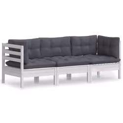VidaXL 3096101, 3 siège(s), Blanc, 110 kg