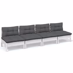 VidaXL 3096125, 4 siège(s), Blanc, 635 mm, 635 mm, 625 mm