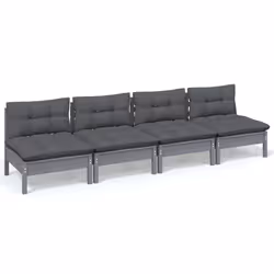 VidaXL 3096126, 4 siège(s), Gris, 635 mm, 635 mm, 625 mm