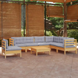 vidaXL Salle de jardin 8 pcs avec coussins