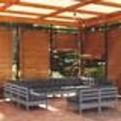 vidaXL Salon de jardin 11 pcs avec coussins Gris Bois de pin solide