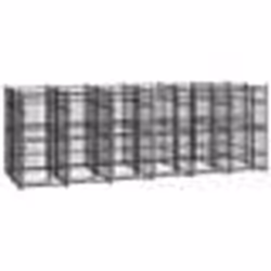vidaXL Chenil d'extérieur pour chiens Acier 11,06 m²
