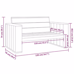 VidaXL 318427 banc de jardin Bois - Vue supplémentaire 7