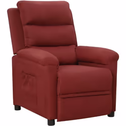 vidaXL Fauteuil inclinable Rouge bordeaux Tissu - TU