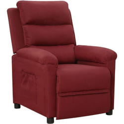 vidaXL Fauteuil inclinable Rouge bordeaux Tissu - TU