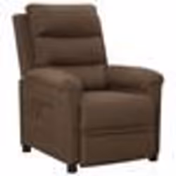 vidaXL Fauteuil inclinable Marron Tissu - TU