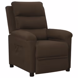 vidaXL Fauteuil inclinable Marron foncé Tissu - TU