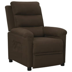 vidaXL Fauteuil inclinable Marron foncé Tissu - TU