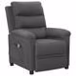 vidaXL Fauteuil de massage Gris foncé Tissu - TU
