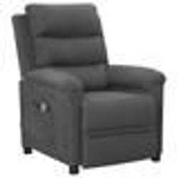 vidaXL Fauteuil de massage Gris foncé Tissu - TU