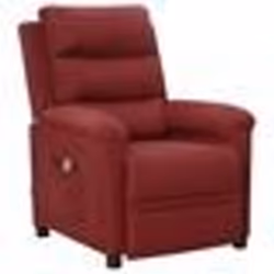 vidaXL Fauteuil de massage Rouge bordeaux Tissu - TU