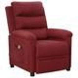 vidaXL Fauteuil de massage Rouge bordeaux Tissu - TU