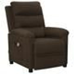 vidaXL Fauteuil de massage Marron foncé Tissu - TU