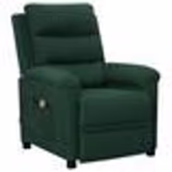 vidaXL Fauteuil de massage Vert foncé Tissu - TU