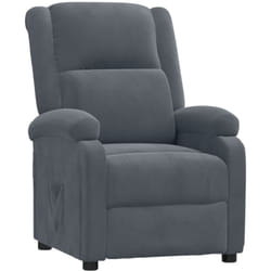 Vidaxl - Fauteuil inclinable Gris foncé Velours