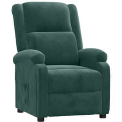 Fauteuil Inclinable Vert Foncé Velours Vidaxl