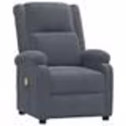 vidaXL Fauteuil de massage Gris foncé velours - TU